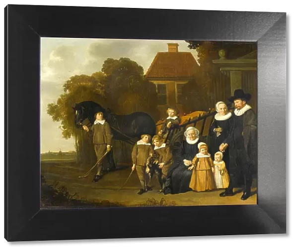 Group Portrait of the Meebeeck Cruywagen Family at the Gate of their Country Home... 1640-1645. Creator: Jacob van Loo