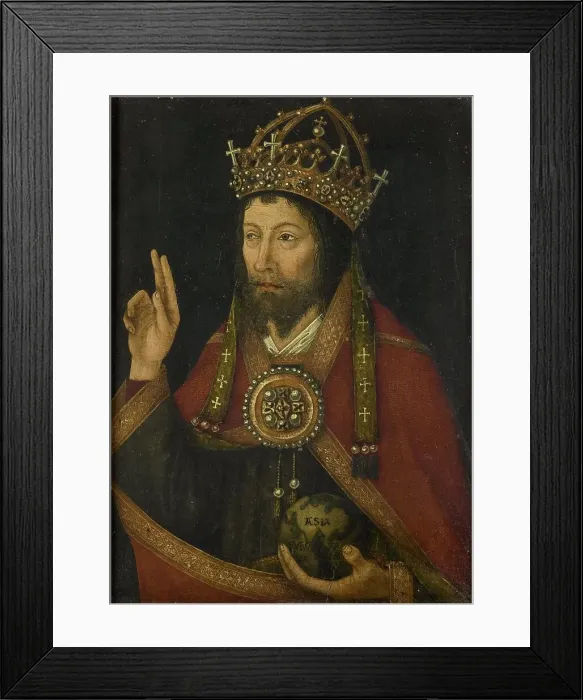 Framed Print : Christ as Salvator Mundi, c.1500. Creator: Unknown Framed Print : Christ as Salvator Mundi, c.1500. Creator: Unknown