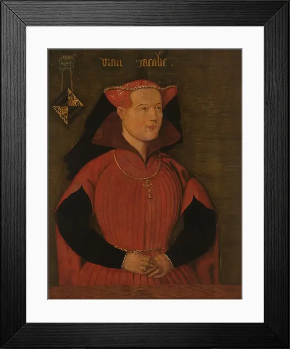 Framed Print : Portrait of Jacoba of Bavaria, Countess of Holland and Zeeland (Jacqueline, Count... after c.1480. Creator: Unknown)