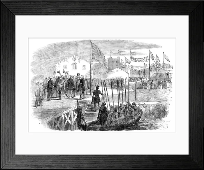 Framed Print : Reception of the New Governor (Kennedy) of Western Australia, 1856. Creator: Unknown Framed Print : Reception of the New Governor (Kennedy) of Western Australia, 1856. Creator: Unknown