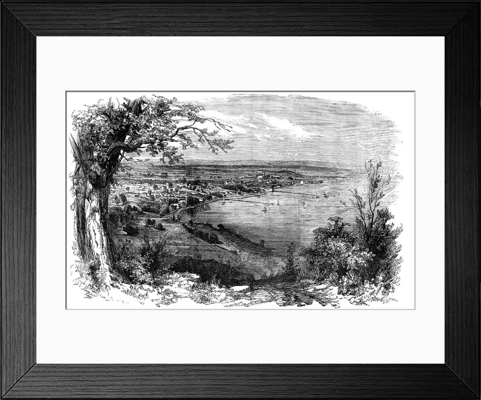 Framed Print : Perth, Western Australia, from Mount Eliza, 1856. Creator: Unknown Framed Print : Perth, Western Australia, from Mount Eliza, 1856. Creator: Unknown