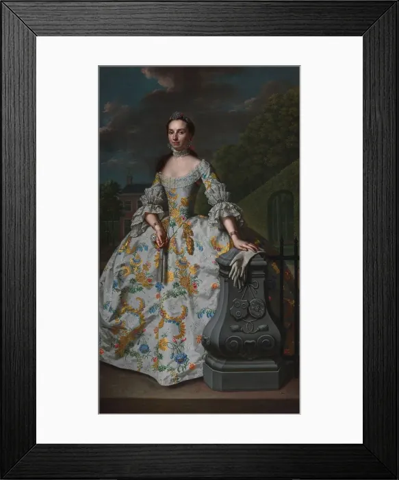Framed Print : Portrait of Charlotte Beatrix Strick van Linschoten, 1755. Creator: Mattheus Verheyden Framed Print : Portrait of Charlotte Beatrix Strick van Linschoten, 1755. Creator: Mattheus Verheyden