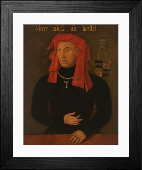 Framed Print : Portrait of Frank van Borselen, Lord of Sint Maartensdijk and Stadtholder of... after c.1480. Creator: Unknown Framed Print : Portrait of Frank van Borselen, Lord of Sint Maartensdijk and Stadtholder of... after c.1480. Creator: Unknown
