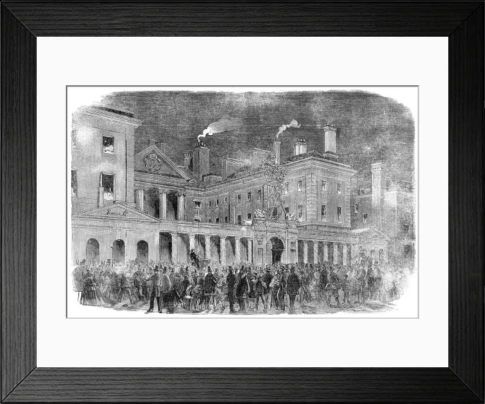 Framed Print : The Peace Illuminations - the Admiralty, 1856. Creator: Unknown Framed Print : The Peace Illuminations - the Admiralty, 1856. Creator: Unknown