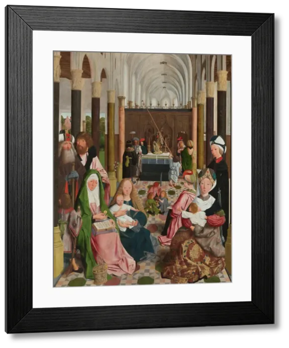 Framed Print : The Holy Kinship, c.1495. Creator: Geertgen tot Sint Jans Framed Print : The Holy Kinship, c.1495. Creator: Geertgen tot Sint Jans