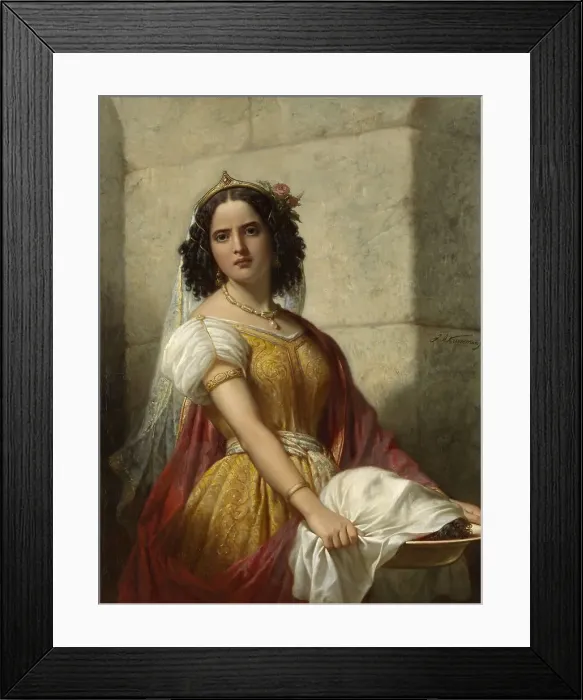 Framed Print : Salomé with the head of John the Baptist, c.1861. Creator: Jan Adam Kruseman Framed Print : Salomé with the head of John the Baptist, c.1861. Creator: Jan Adam Kruseman