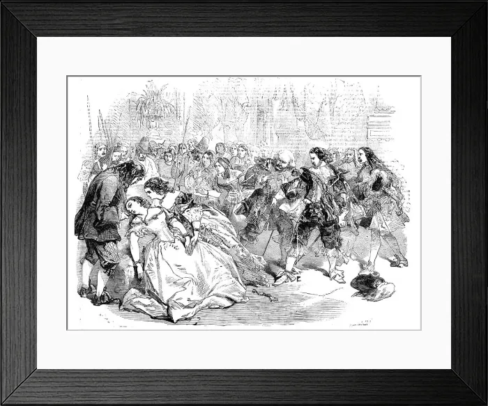 Framed Print : Scene from Verdi's Opera, La Traviata, at Her Majesty's Theatre, 1856. Creator: Unknown. Scene from Verdi's Opera, La Traviata, at Her Majesty's Theatre, 1856. Creator: Unknown Framed Print : Scene from Verdi's Opera, La Traviata, at Her Majesty's Theatre, 1856. Creator: Unknown. Scene from Verdi's Opera, La Traviata, at Her Majesty's Theatre, 1856. Creator: Unknown