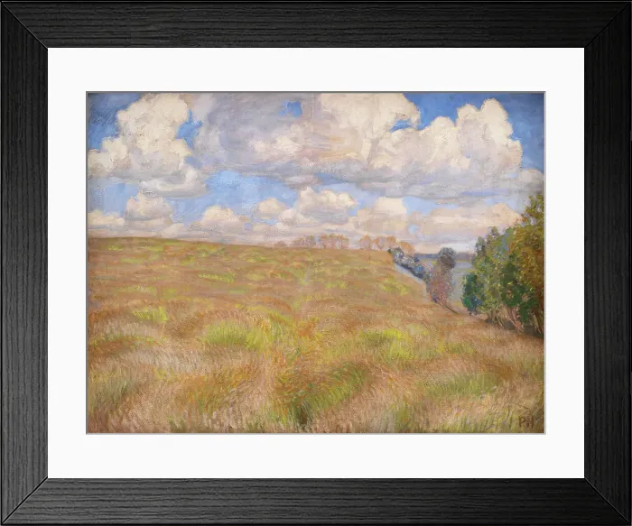 Framed Print : A Field of Waving Rye, 1894. Creator: Peter Hansen Framed Print : A Field of Waving Rye, 1894. Creator: Peter Hansen