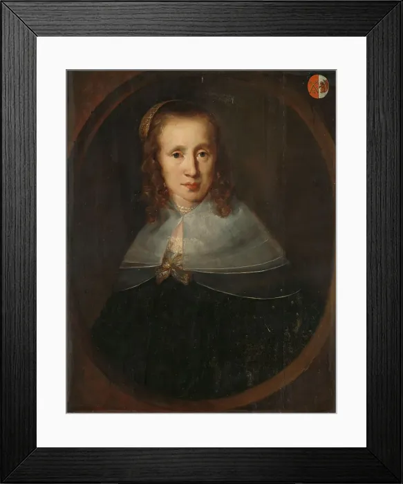 Framed Print : Portrait of Digna de Maets. First Wife of François Leydecker, 1640-1654. Creator: Bernardus Zwaerdecroon Framed Print : Portrait of Digna de Maets. First Wife of François Leydecker, 1640-1654. Creator: Bernardus Zwaerdecroon