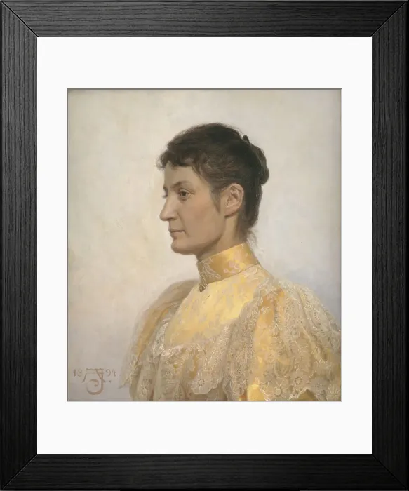 Framed Print : Portrait of Marie Oppermann, 1894. Creator: August Jerndorff Framed Print : Portrait of Marie Oppermann, 1894. Creator: August Jerndorff
