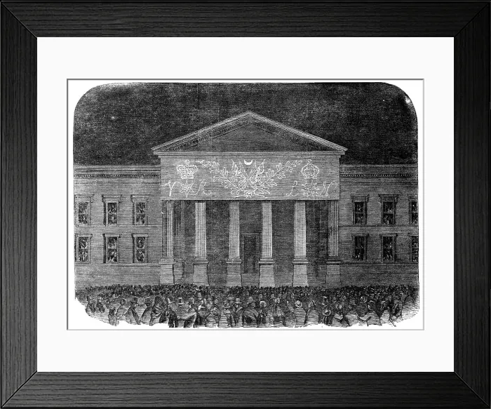Framed Print : The Peace Illuminations - the General Post-Office, 1856. Creator: Unknown Framed Print : The Peace Illuminations - the General Post-Office, 1856. Creator: Unknown