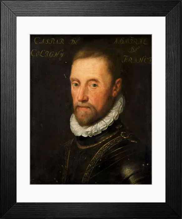 Framed Print : Portrait of Gaspard de Coligny (1517-72), c.1609-c.1633. Creator: Workshop of Jan Antonisz van Ravesteyn Framed Print : Portrait of Gaspard de Coligny (1517-72), c.1609-c.1633. Creator: Workshop of Jan Antonisz van Ravesteyn