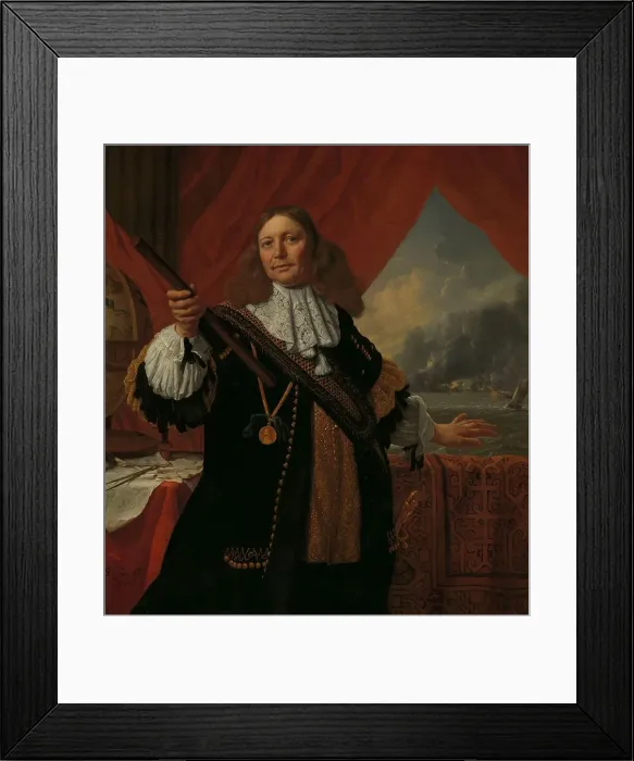 Framed Print : Johan de Liefde (ca. 1619-73), Vice-Admiral, 1668. Creator: Bartholomeus van der Helst Framed Print : Johan de Liefde (ca. 1619-73), Vice-Admiral, 1668. Creator: Bartholomeus van der Helst