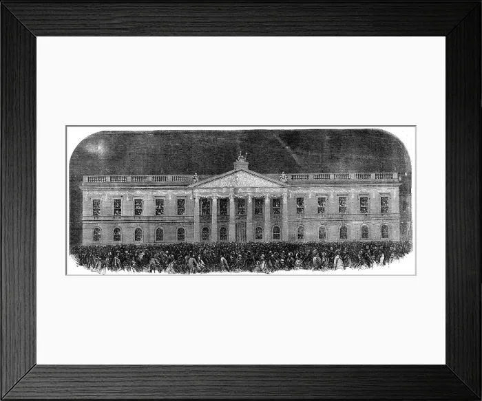 Framed Print : The Peace Illuminations - The East India House, 1856. Creator: Unknown Framed Print : The Peace Illuminations - The East India House, 1856. Creator: Unknown
