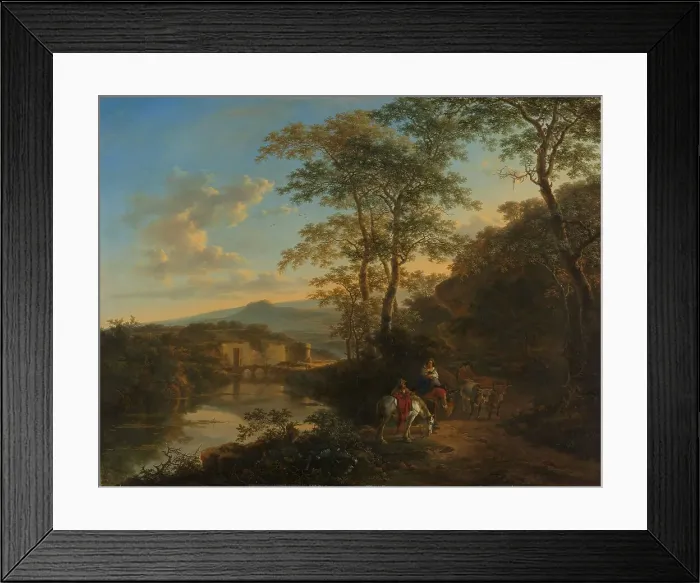 Framed Print : Italian Landscape with the Ponte Lucano over the Aniene River, c.1650-1652. Creator: Jan Dirksz Both Framed Print : Italian Landscape with the Ponte Lucano over the Aniene River, c.1650-1652. Creator: Jan Dirksz Both