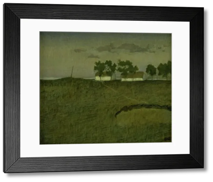 Framed Print : Landscape, 1894-1943. Creator: Edvard Weie Framed Print : Landscape, 1894-1943. Creator: Edvard Weie