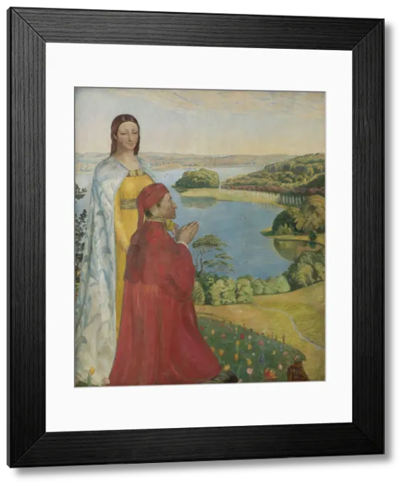 Framed Print : Dante and Beatrice in Paradise, 1895. Creator: Poul S. Christiansen Framed Print : Dante and Beatrice in Paradise, 1895. Creator: Poul S. Christiansen