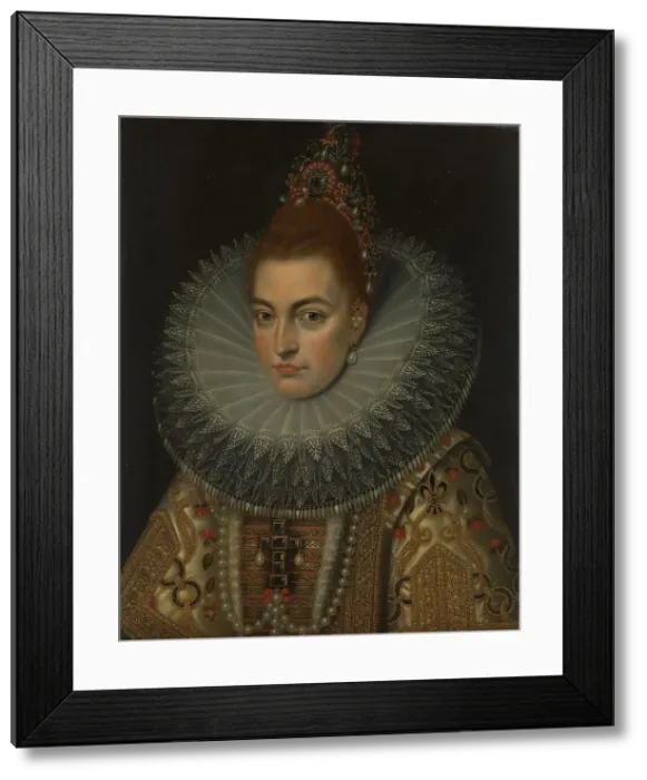 Framed Print : Portrait of Archduchess Isabella Clara Eugenia (1566-1633), Infanta of Spain, c.1600. Creator: Frans Pourbus the Younger Framed Print : Portrait of Archduchess Isabella Clara Eugenia (1566-1633), Infanta of Spain, c.1600. Creator: Frans Pourbus the Younger