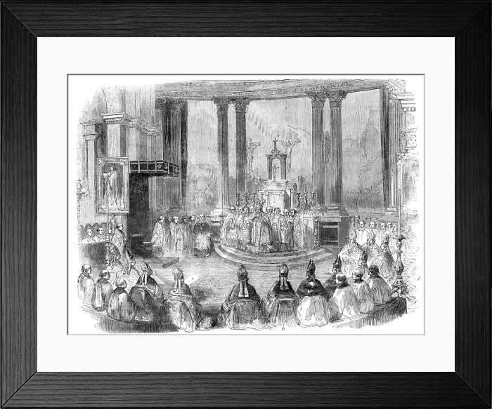 Framed Print : The Te Deum for Peace, at St. Mary's Roman Catholic Church, Moorfields - Cardinal Wiseman preachin Creator: Unknown. The Te Deum for Peace, at St. Mary's Roman Catholic Church, Moorfields - Cardinal Wiseman preachin Creator: Unknown Framed Print : The Te Deum for Peace, at St. Mary's Roman Catholic Church, Moorfields - Cardinal Wiseman preachin Creator: Unknown. The Te Deum for Peace, at St. Mary's Roman Catholic Church, Moorfields - Cardinal Wiseman preachin Creator: Unknown