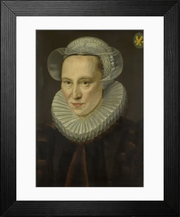 Framed Print : Portrait of Grietje Pietersdr Codde (1538-1607), 1586. Creator: Adriaen Thomasz Key Framed Print : Portrait of Grietje Pietersdr Codde (1538-1607), 1586. Creator: Adriaen Thomasz Key