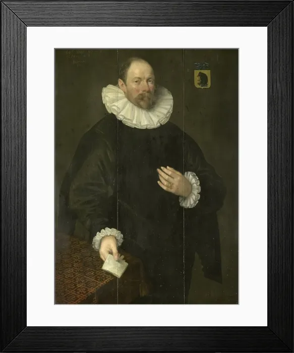 Framed Print : Portrait of Paulus Cornelisz van Beresteyn (1548-1625), Burgomaster of Delft, 1592. Creator: Jacob Willemsz. Delff the Elder Framed Print : Portrait of Paulus Cornelisz van Beresteyn (1548-1625), Burgomaster of Delft, 1592. Creator: Jacob Willemsz. Delff the Elder