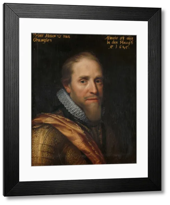Framed Print : Portrait of Maurits (1567-1625), Prince of Orange, c.1609-c.1633. Creator: Workshop of Michiel Jansz van Mierevelt Framed Print : Portrait of Maurits (1567-1625), Prince of Orange, c.1609-c.1633. Creator: Workshop of Michiel Jansz van Mierevelt