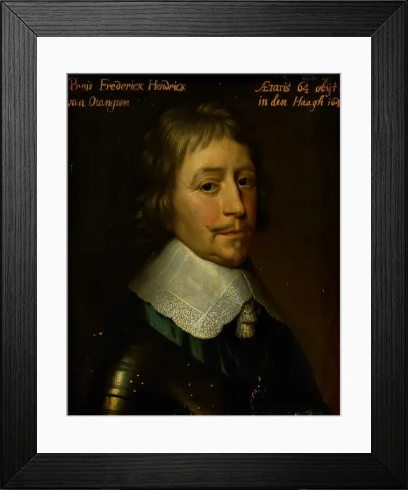 Framed Print : Portrait of Frederik Hendrik (1584-1647), Prince of Orange, c.1653. Creator: Workshop of Gerard van Honthorst Framed Print : Portrait of Frederik Hendrik (1584-1647), Prince of Orange, c.1653. Creator: Workshop of Gerard van Honthorst