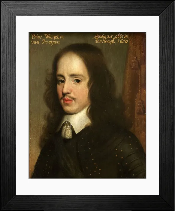 Framed Print : Portrait of Willem II (1626-50), Prince of Orange, c.1653. Creator: Workshop of Gerard van Honthorst Framed Print : Portrait of Willem II (1626-50), Prince of Orange, c.1653. Creator: Workshop of Gerard van Honthorst