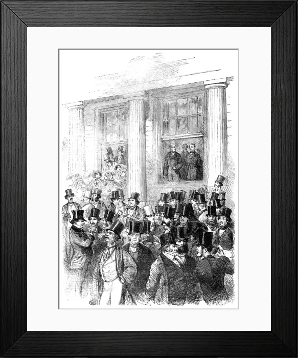 Framed Print : Epsom Races - H.R.H. Prince Albert and H.R.H. Prince Frederick William of Prussia at the Grand Stand Creator: W Thomas Framed Print : Epsom Races - H.R.H. Prince Albert and H.R.H. Prince Frederick William of Prussia at the Grand Stand Creator: W Thomas