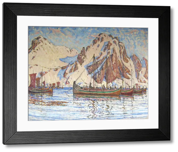 Framed Print : Picture from Lofoten, 1897-1918. Creator: Rikard Lindstrom Framed Print : Picture from Lofoten, 1897-1918. Creator: Rikard Lindstrom