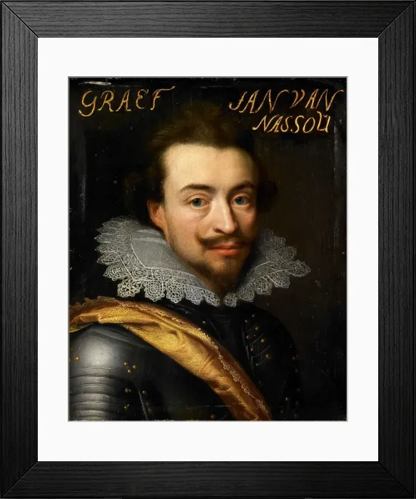 Framed Print : Portrait of Jan the Younger (1583-1638), Count of Nassau-Siegen, c.1614-c.1633. Creator: Workshop of Jan Antonisz van Ravesteyn Framed Print : Portrait of Jan the Younger (1583-1638), Count of Nassau-Siegen, c.1614-c.1633. Creator: Workshop of Jan Antonisz van Ravesteyn