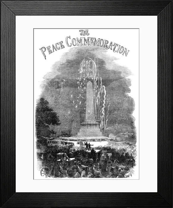 Framed Print : The Peace Commemoration: at Dublin - Fireworks in Phoenix Park, 1856. Creator: Unknown Framed Print : The Peace Commemoration: at Dublin - Fireworks in Phoenix Park, 1856. Creator: Unknown