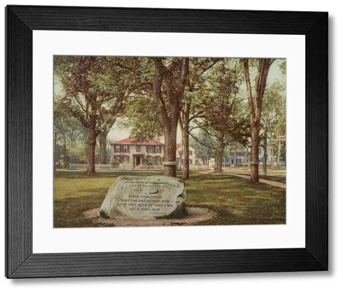 Framed Print : Line of the Minute Men Memorial, Lexington, c1900. Creator: Unknown Framed Print : Line of the Minute Men Memorial, Lexington, c1900. Creator: Unknown
