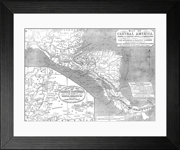 Framed Print : Map of Central America shewing the Proposed Routes of Communication between the Atlantic & Pacific O Creator: John Dower. Map of Central America shewing the Proposed Routes of Communication between the Atlantic & Pacific O Creator: John Dower Framed Print : Map of Central America shewing the Proposed Routes of Communication between the Atlantic & Pacific O Creator: John Dower. Map of Central America shewing the Proposed Routes of Communication between the Atlantic & Pacific O Creator: John Dower