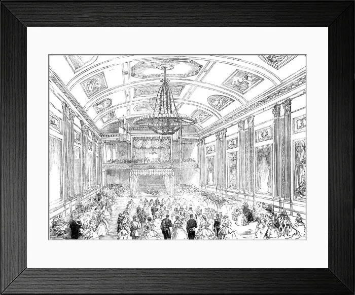 Framed Print : The Fancy Dress Ball of the Royal Academy of Music at the Hanover-Square Rooms, 1856. Creator: Unknown Framed Print : The Fancy Dress Ball of the Royal Academy of Music at the Hanover-Square Rooms, 1856. Creator: Unknown