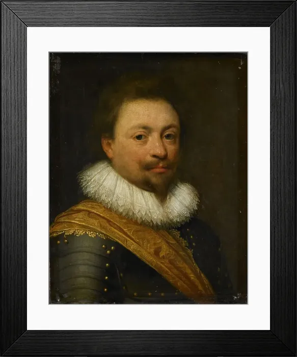 Framed Print : Portrait of William (1592-1642), Count of Nassau-Siegen, c.1620-c.1630. Creator: Workshop of Jan Antonisz van Ravesteyn