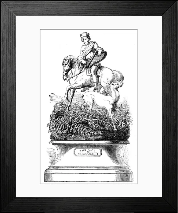 Framed Print : The Ascot Race Plate: the Gold Vase - the White Doe of Rilstone alluring Thomas the Rhymer into Fair Creator: Unknown Framed Print : The Ascot Race Plate: the Gold Vase - the White Doe of Rilstone alluring Thomas the Rhymer into Fair Creator: Unknown