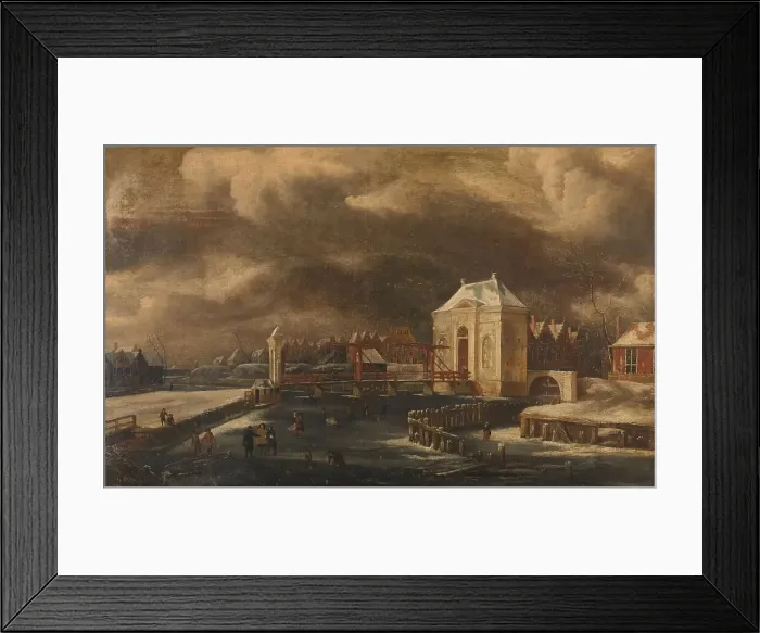 Framed Print : The Heiligewegspoort, Amsterdam, in Winter, 1660-1680. Creator: Jan van Kessel Framed Print : The Heiligewegspoort, Amsterdam, in Winter, 1660-1680. Creator: Jan van Kessel