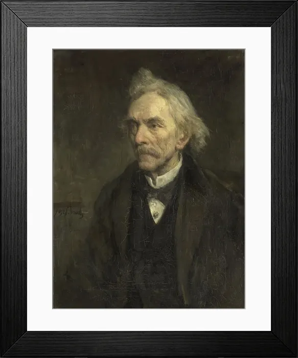 Framed Print : Louis Jacques Veltman (1817-1907). Actor, 1893. Creator: Jozef Israels