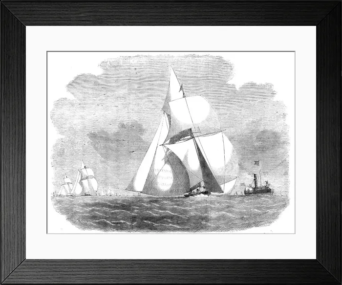 Framed Print : Boston Regatta, the Waterwitch, Winner of the Cup, off Frieston Shore, 1856. Creator: Edwin Weedon. Boston Regatta, the Waterwitch, Winner of the Cup, off Frieston Shore, 1856. Creator: Edwin Weedon Framed Print : Boston Regatta, the Waterwitch, Winner of the Cup, off Frieston Shore, 1856. Creator: Edwin Weedon. Boston Regatta, the Waterwitch, Winner of the Cup, off Frieston Shore, 1856. Creator: Edwin Weedon
