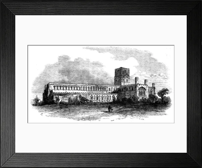 Framed Print : St. Albans Abbey, from the South-West, 1856. Creator: Unknown Framed Print : St. Albans Abbey, from the South-West, 1856. Creator: Unknown