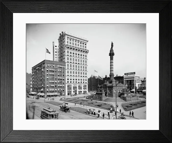 Framed Print : City Square, Cleveland, ca 1900. Creator: Unknown Framed Print : City Square, Cleveland, ca 1900. Creator: Unknown