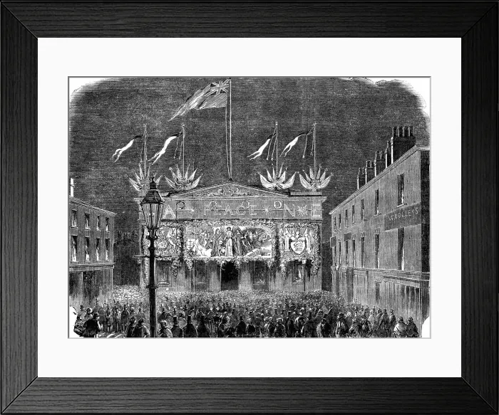 Framed Print : The Peace Commemoration at Salford - the Townhall, 1856. Creator: Unknown Framed Print : The Peace Commemoration at Salford - the Townhall, 1856. Creator: Unknown