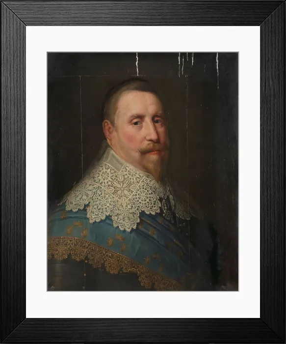 Framed Print : Portrait of Gustav II Adolf (1594-1632), King of Sweden, in or after c.1633. Creator: Unknown Framed Print : Portrait of Gustav II Adolf (1594-1632), King of Sweden, in or after c.1633. Creator: Unknown