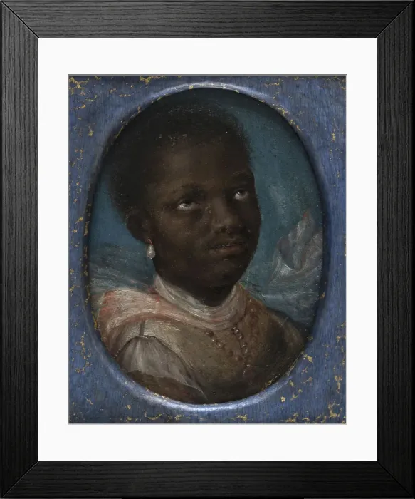 Framed Print : Head of an African, 1624-1670. Creator: Karel van Mander III Framed Print : Head of an African, 1624-1670. Creator: Karel van Mander III