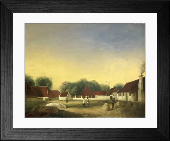 Framed Print : A Sugar Factory (?) on Java, 1849. Creator: Herman Theodorus Hesselaar Framed Print : A Sugar Factory (?) on Java, 1849. Creator: Herman Theodorus Hesselaar