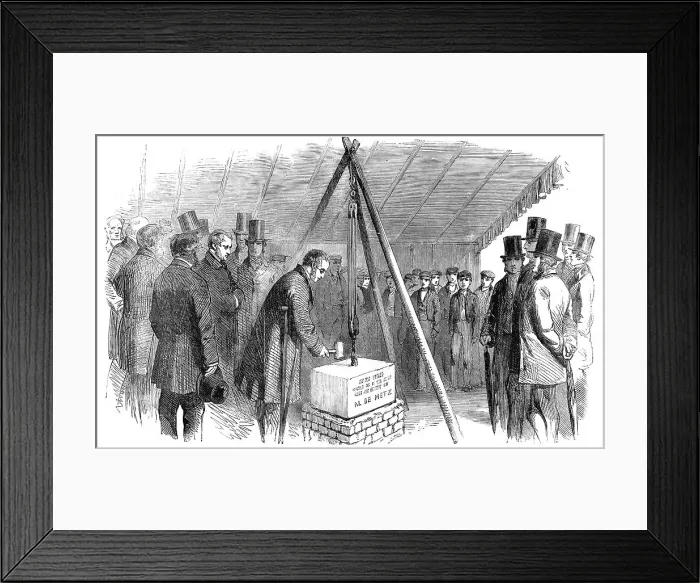 Framed Print : Ceremony of Laying the Foundation-Stone of the New School-House at the Philanthropic Society's Farm, Creator: Unknown Framed Print : Ceremony of Laying the Foundation-Stone of the New School-House at the Philanthropic Society's Farm, Creator: Unknown