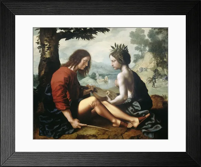 Framed Print : Allegory of Nature as the Mother of Art, 1540-1557. Creator: Jan Sanders van Hemessen Framed Print : Allegory of Nature as the Mother of Art, 1540-1557. Creator: Jan Sanders van Hemessen