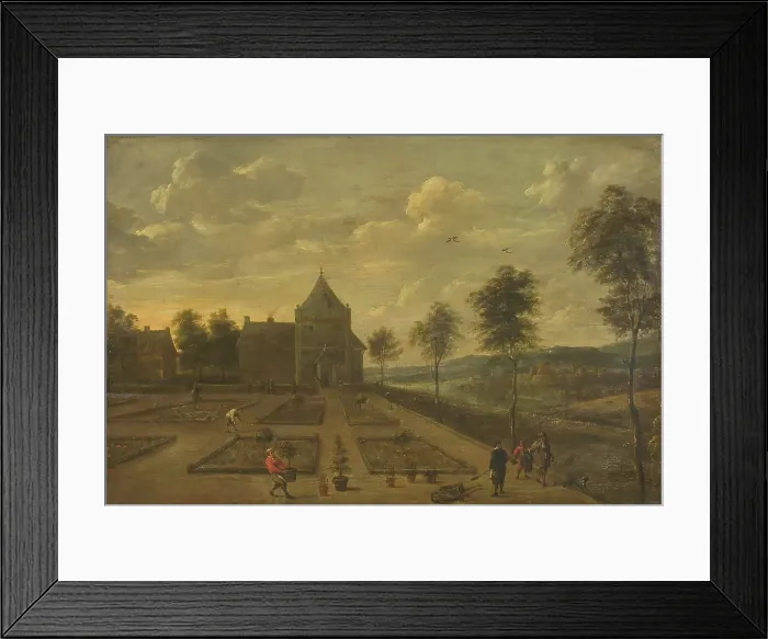 Framed Print : A Garden in front of a Country Seat, 1625-1690. Creator: David Teniers II Framed Print : A Garden in front of a Country Seat, 1625-1690. Creator: David Teniers II