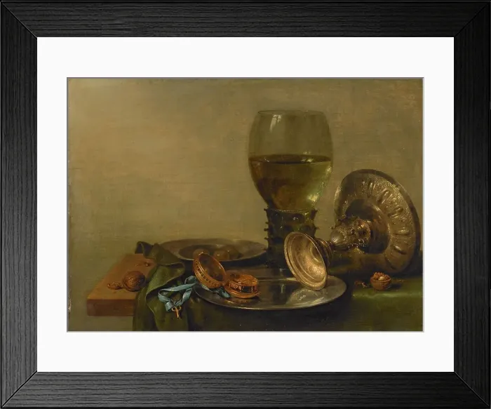 Framed Print : Still Life with a Silver Tazza, 1630. Creator: Willem Claesz Heda Framed Print : Still Life with a Silver Tazza, 1630. Creator: Willem Claesz Heda